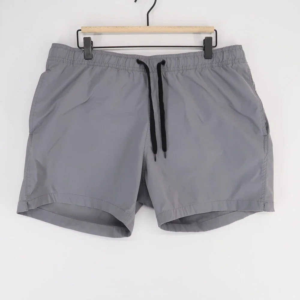 Onia‎ The Charles Swim Trunks Mens XXL Gray Shorts Mesh Liner Drawstring